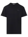 Givenchy Black Crewneck T-shirt With Logo Patch On The Front In Cotton Man In Black
