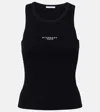 Givenchy Ribbed Texture Sleeveless Round Neck Tank Top For Women In Black