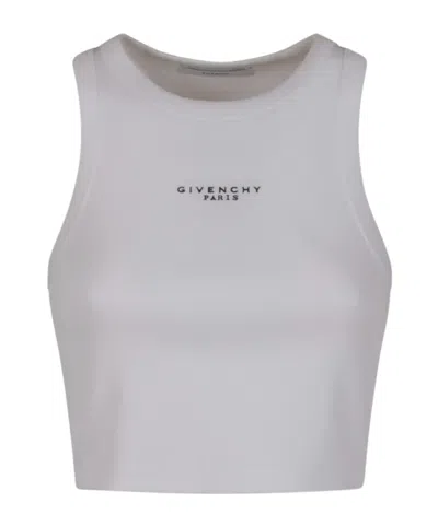 Givenchy Paris Logo Detailed Tank Top In White