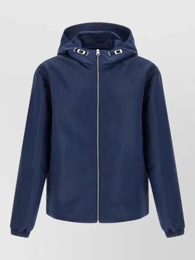 Givenchy Paris Logo Hooded Anorak Jacket In Blue