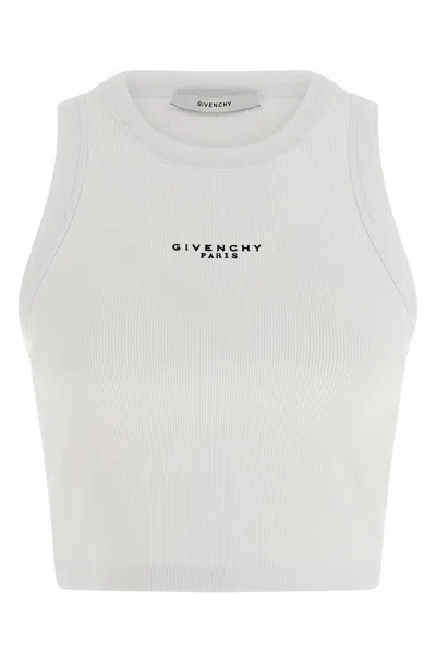 Givenchy ' Paris' Print Top In White