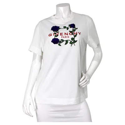 Pre-owned Givenchy Paris Purple Rose Print T-shirt In Red