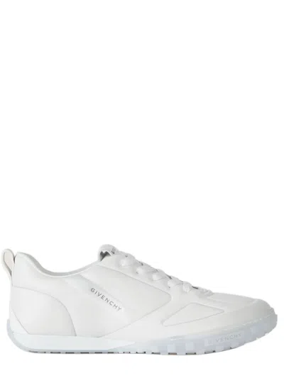 Givenchy Paris Signature Mini Debossed Leather Sneakers For Men In White
