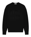 Givenchy Mens Black Logo-embroidered Crewneck Knitted Cotton Jumper Xl In Black