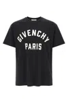 Givenchy Men Black Crewneck T-shirt With Maxi Logo Lettering On The Front In Cotton Man In Black