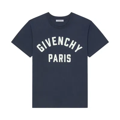 Pre-owned Givenchy Paris T-shirt 'navy/white' | Blue | Men's Size Xxl