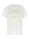 Givenchy Paris Logo Zigzag Stitching T-shirt In White