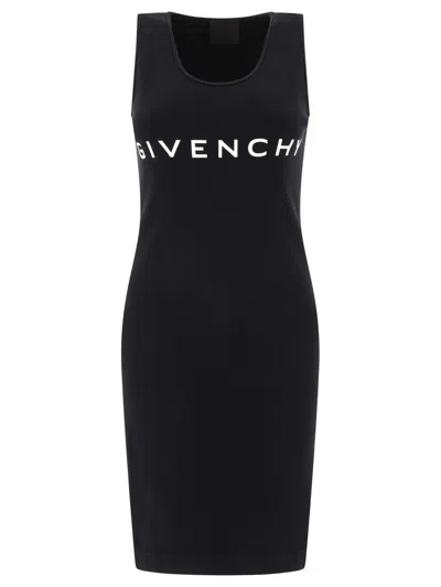 Givenchy " Paris"  Tank Top Dress In Black