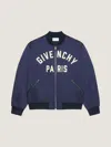 Givenchy Deep Navy Satin-finish Bomber Jacket