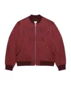 Givenchy Paris Zipped Blouson In Satin In Burgundy