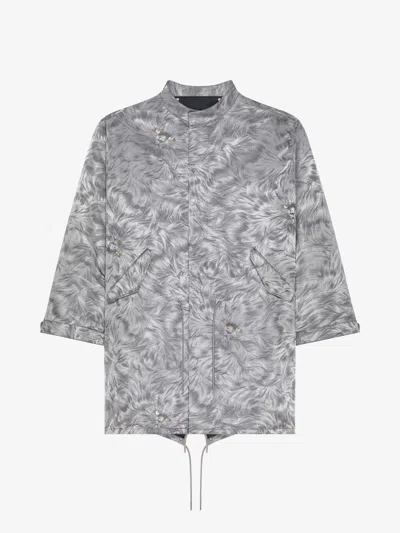 Givenchy Parka En Jacquard Chat In Grey