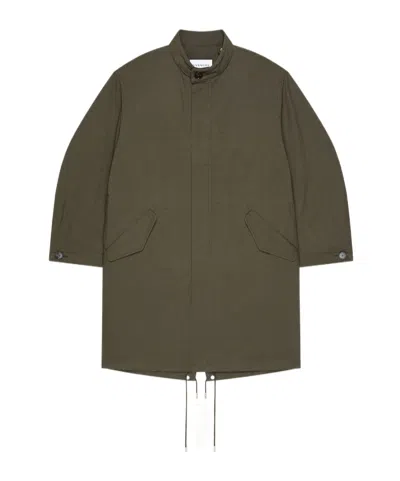 GIVENCHY PARKA IN COTTON WITH GIVENCHY STAMP PRINT