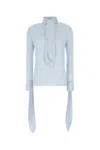 Givenchy Pastel Light Blue Silk Blouse