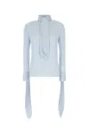 Givenchy Pastel Light Blue Silk Blouse In Paleblue