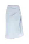 Givenchy Light Blue Draped Skirt In Monogram 72 Jacquard In Paleblue