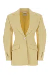 Givenchy Single-breasted Cocoon Jacket In Wool In Yellow