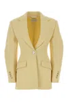 Givenchy Single-breasted Cocoon Jacket In Wool In Yellow