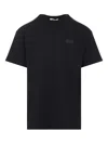 Givenchy Black Crewneck T-shirt With Logo Patch On The Front In Cotton Man In Black