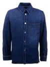 Givenchy Patch-pocket Denim Shirt In Blue
