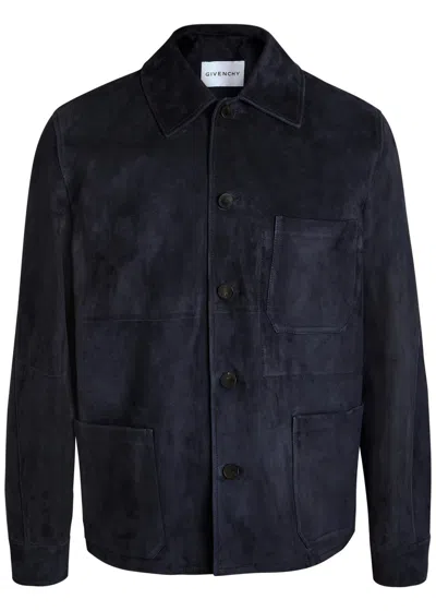 GIVENCHY GIVENCHY PATCH POCKET SUEDE OVERSHIRT