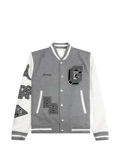 Givenchy Patch-detail Varsity Bomber Jacket In Gray