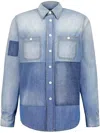 Givenchy Denim Shirt With Chest Pockets And Long Sleeves In Blue