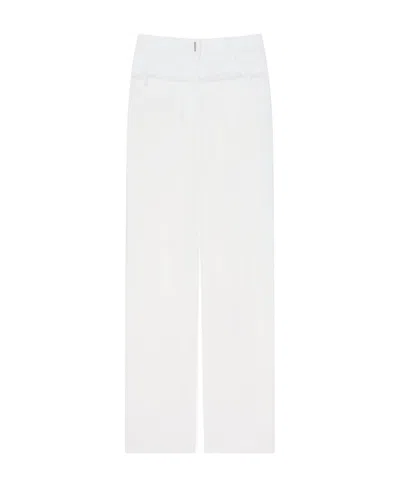 Givenchy Patchwork-detail High-waisted Trousers In White