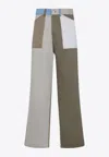 Givenchy Patchwork Straight-leg Jeans In Multicolor