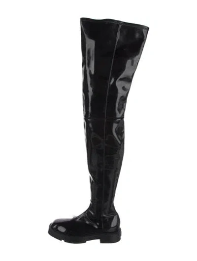 Pre-owned Givenchy Patent Leather Boots In Black