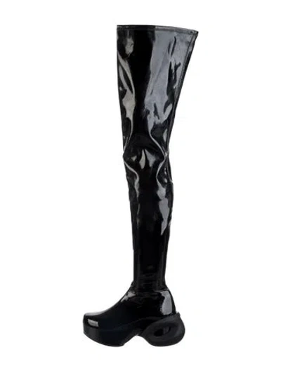 Pre-owned Givenchy Patent Leather Boots In Black