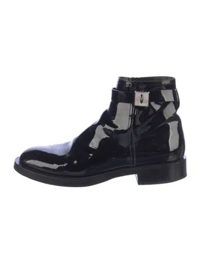 Pre-owned Givenchy Patent Leather Boots In Blue