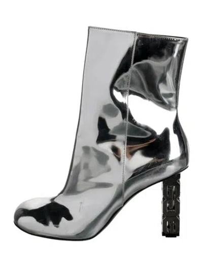 Pre-owned Givenchy Patent Leather Boots In Silver