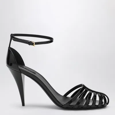 GIVENCHY GIVENCHY PATENT LEATHER CAGE HEELED SANDALS