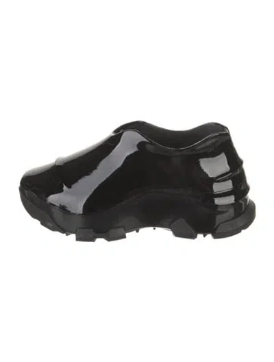 Pre-owned Givenchy Patent Leather Chunky Sneakers In Black