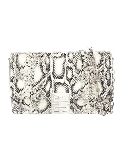 Pre-owned Givenchy Patent Leather Clutch In Neutral