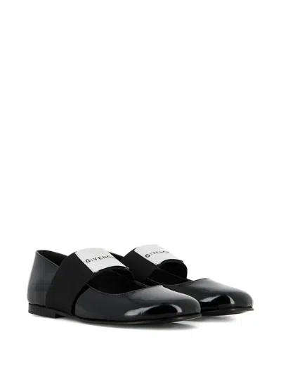 Givenchy Kids' Patent Leather Flats In Black