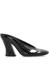 Givenchy Patent Leather Heeled Mules In Black