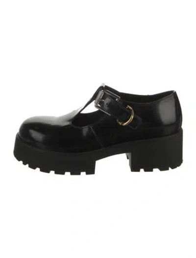 Pre-owned Givenchy Patent Leather Mary Jane Flats In Black