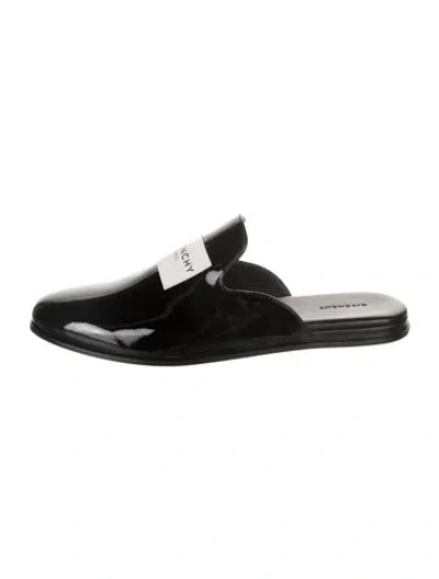 Pre-owned Givenchy Patent Leather Mules In Black