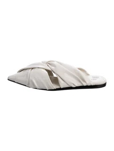 Pre-owned Givenchy Patent Leather Mules In Neutrals