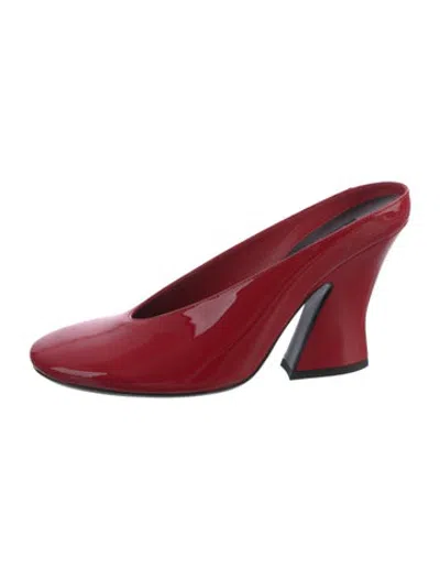 Pre-owned Givenchy Patent Leather Mules In Red