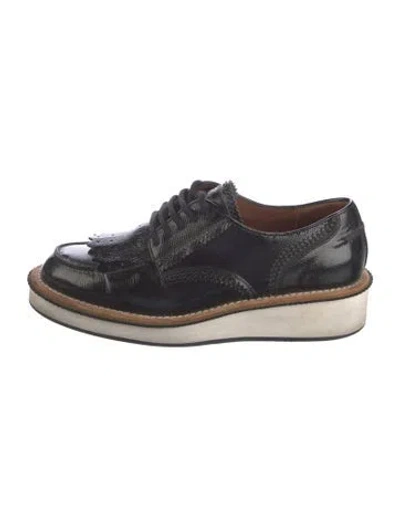 Pre-owned Givenchy Patent Leather Oxfords In Black