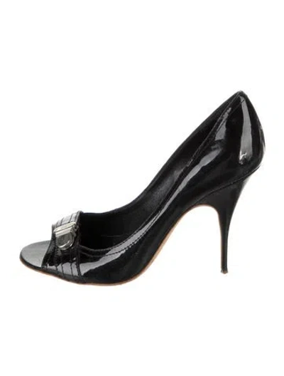 Pre-owned Givenchy Patent Leather Pumps In Black