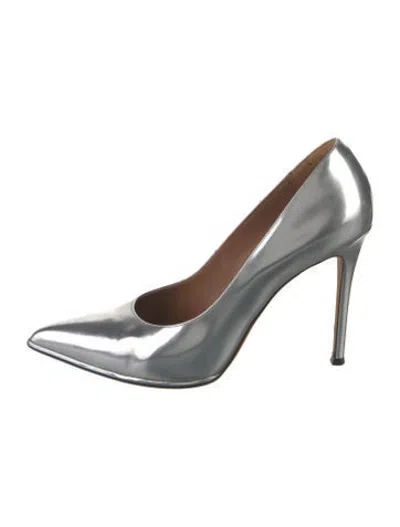Pre-owned Givenchy Patent Leather Pumps In Metallic/silver