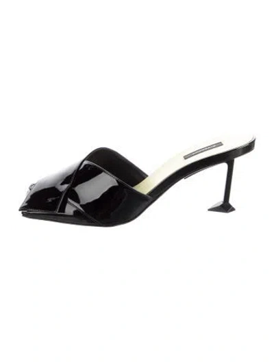 Pre-owned Givenchy Patent Leather Sandals In Black