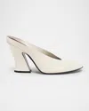 Givenchy Patent Leather Sculpted Block-heel Mules In White