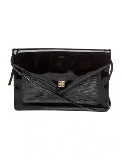 Pre-owned Givenchy Patent Leather Shoulder Bag In Black