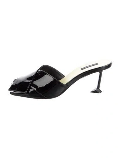 Pre-owned Givenchy Patent Leather Slides In Black