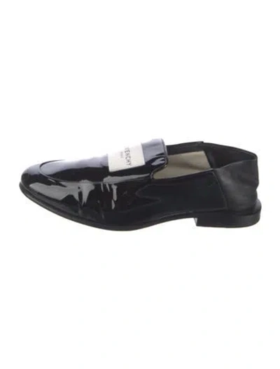 Pre-owned Givenchy Patent Leather Slingback Flats In Black