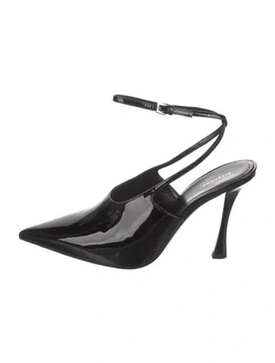 Pre-owned Givenchy Patent Leather Slingback Pumps In Black